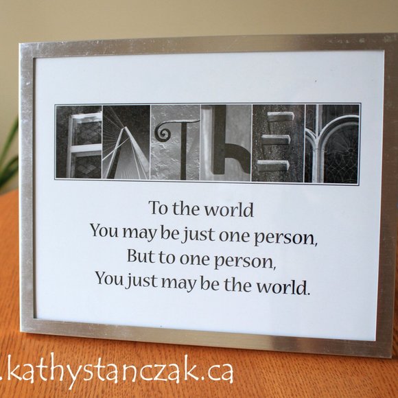 8x10 Father Alphabet Art Photograph and Card - Picture 1 of 2